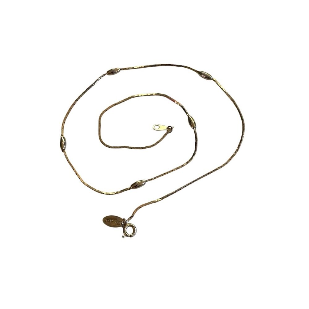 Vintage Medici Gold Tone Necklace 16" Women's Jewelry Elegant Design